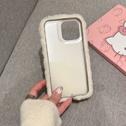 DIY New Kawaii Cat 3D Plush Shape Mobile Phone Case Suitable For iPhone