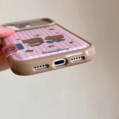 Advanced Cute Pink Skin Power Grid Kt Phone Case For iPhone