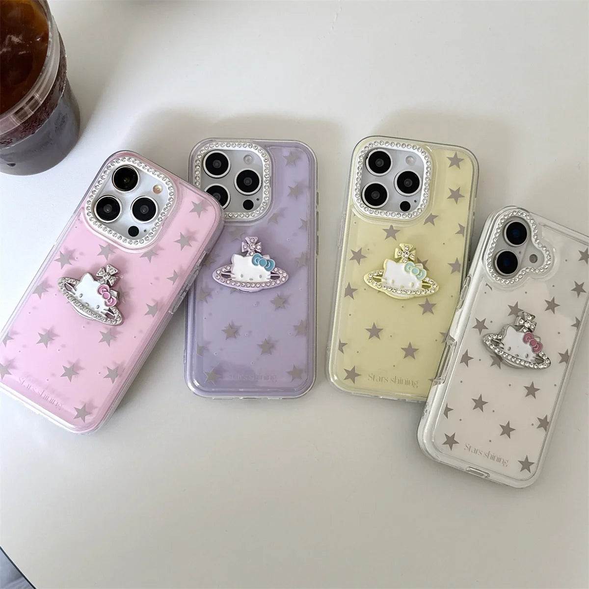 Cute Cartoon And Fashionable HelloKitty Stars Phone Case For iPhone
