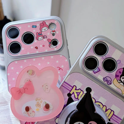 Magnetic Holder Magsafe Wireless Charge Cute Sanrio Melody Kuromi Phone Case For iPhone