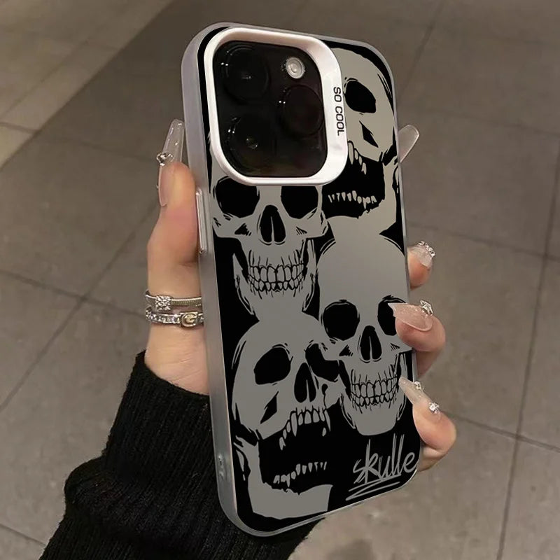 Four Spooky Skull Patterns Phone Case