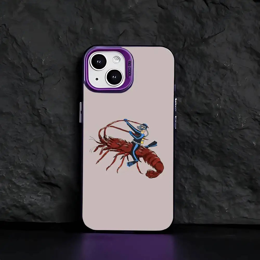 Lobster Diving With Scuba Diver Phone Case For iPhone