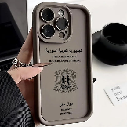 Syrian Revolution Flag Passport Soft Silicone Case For iPhone