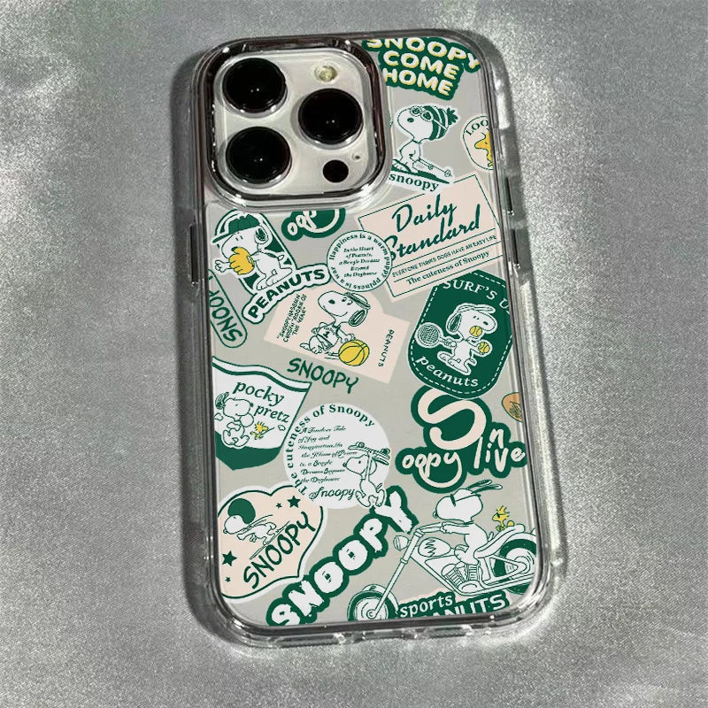 New Sport Snoopys Green Phone Case For iPhone