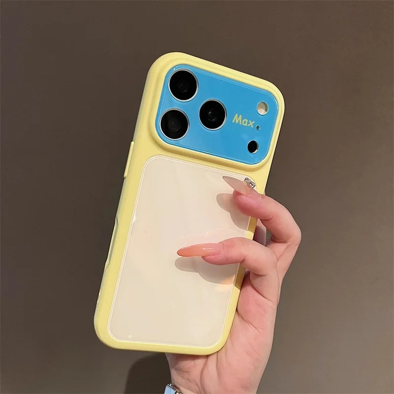 Ins Candy Color Contrast Acrylic Phone Case  For iPhone