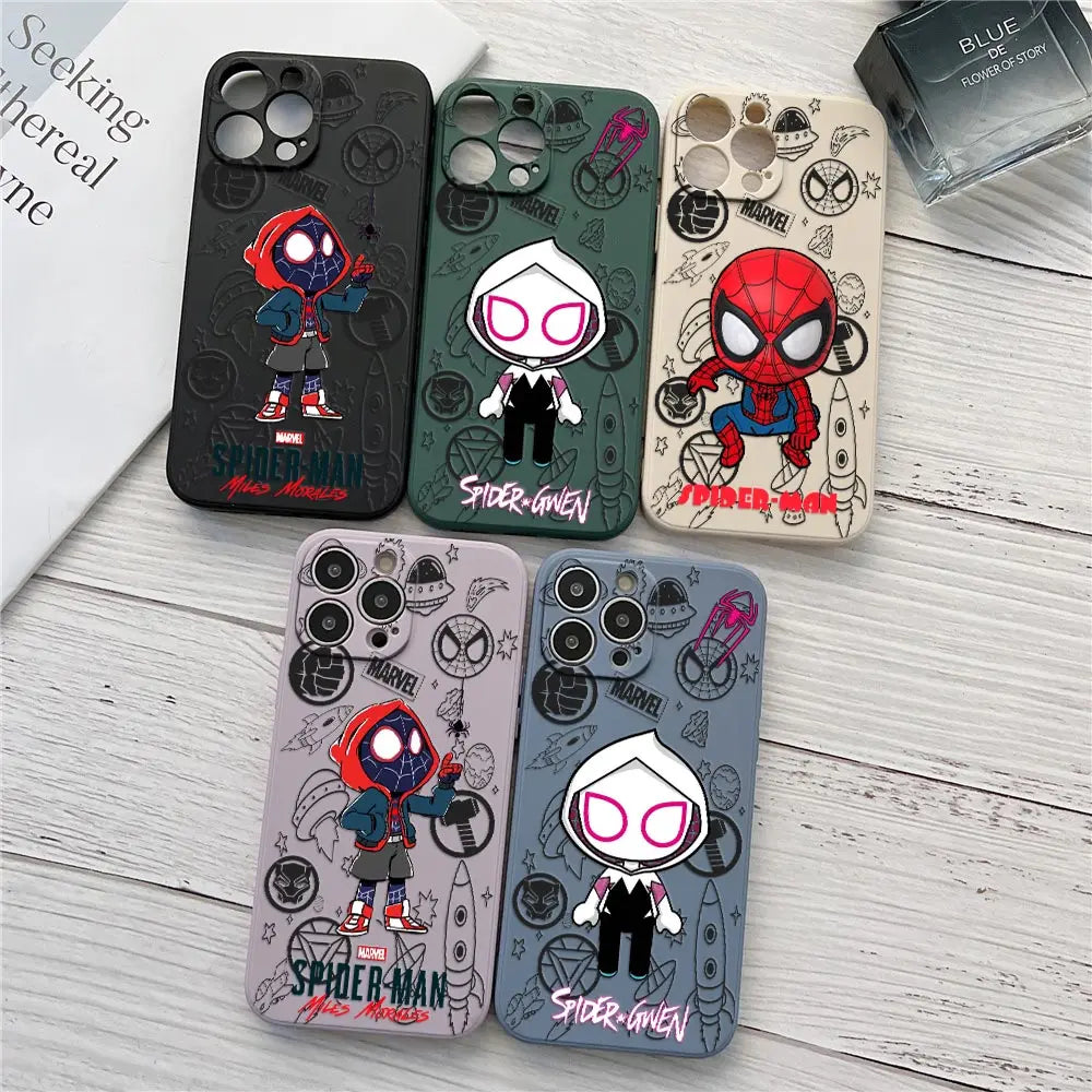Phone Case For iPhone Siderman Miles Morales Cute Silicone Back Cover