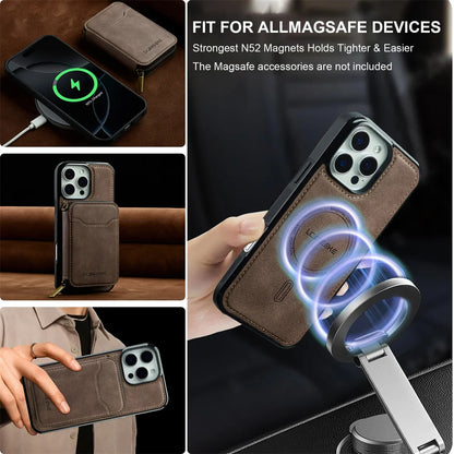 For Magsafe Magnetic Leather Phone Case For iPhone