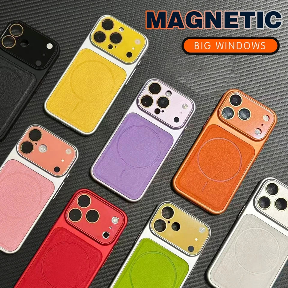Luxury Official Leather Magnetic Phone Case For iPhone