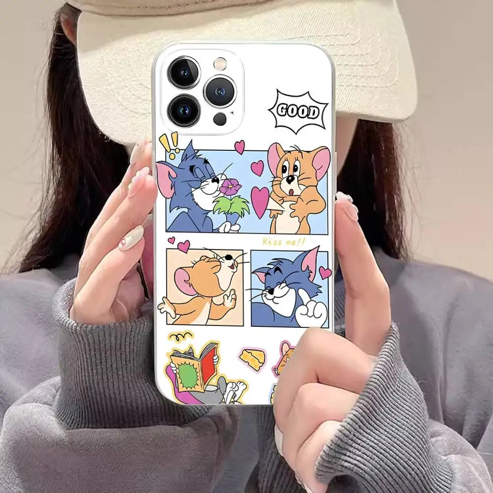 Lovely Cartoon For TomsJerrys Phone Case For iPhone