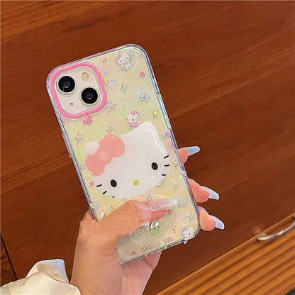 Hello Kitty Colorful Star Bow Phone Case For iPhone