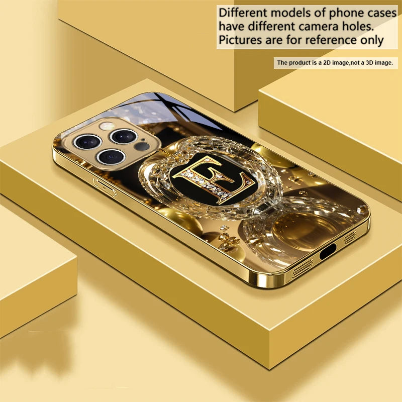 High End Golden Letter 'F'  For iPhone
