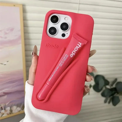 Luxury Lemontini Lipstick Make-up Soft Silicone Phone Case For iPhone