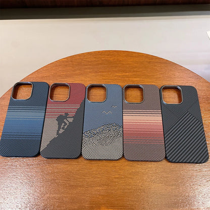 Shockproof Carbon Fiber Magnetic Semi Wrap Phone Case For iPhone
