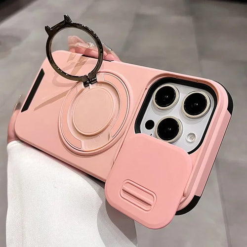 Slide Camera Protection Magnetic Bracket Magsafe Case For iPhone