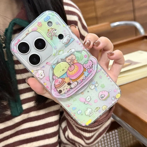 Korea Comic Cute Cartoon Animal Magsafe Wireless Charge Case For iPhone