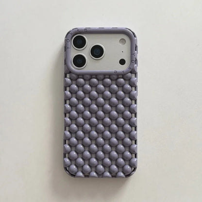 Luxury Advanced 3D solid Candy Color Pearl Round Bead Phone Case For iPhone
