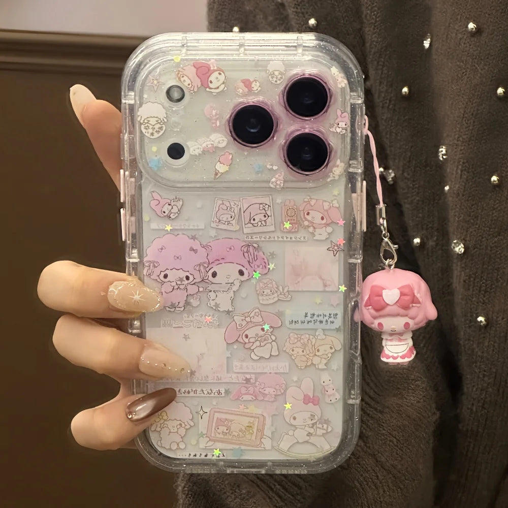 Little Flower Dropping Gel Meileti Phone Case For iPhone