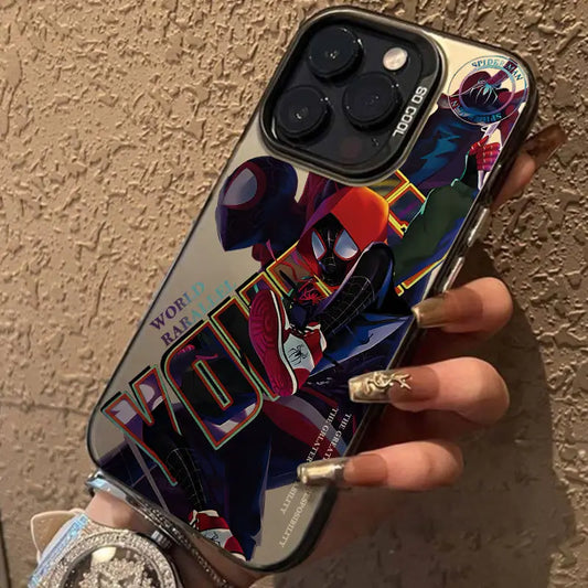 Super Cool Marvel Black Spider Man Cartoon Phone Case For iPhone