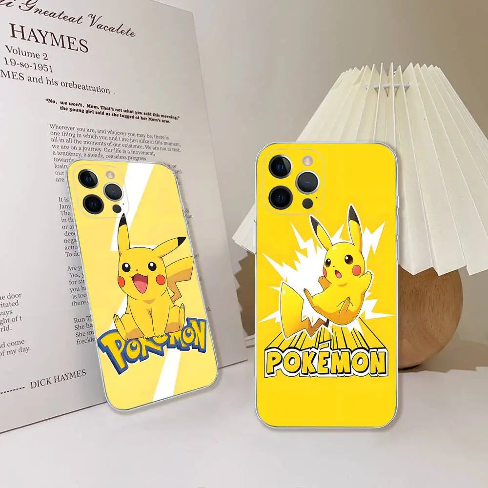 Pokemon Gengar Pikachu Starlit Oil Painting Phone Case For iPhone