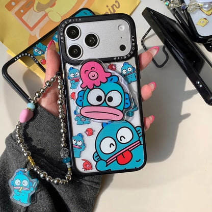 Magnetic Grip Holder Magsafe Wireless Charge Sanrio Hangyodon Pom Purin Phone Case For iPhone