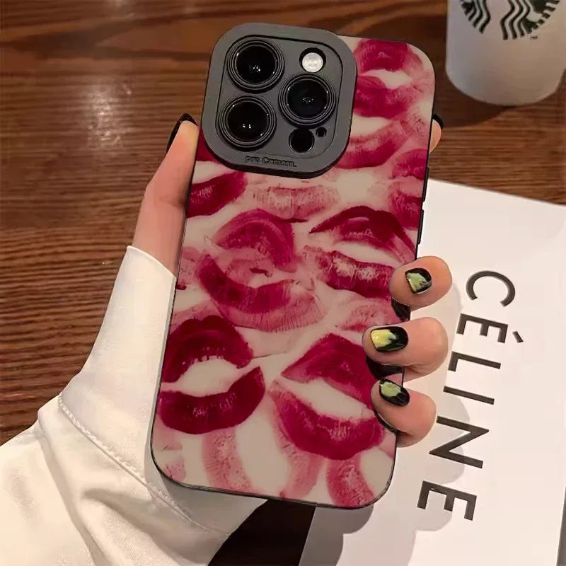 Lip-Painted Anti-Drop Phone Case For iPhone