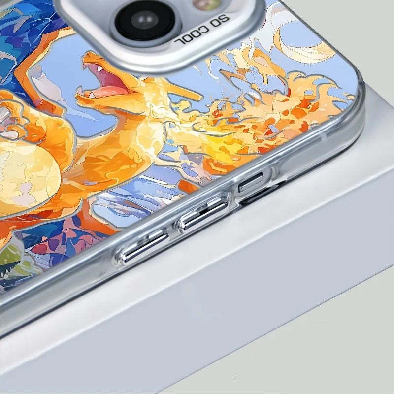 3D Oil Painting Charizard Phone Case For iPhone