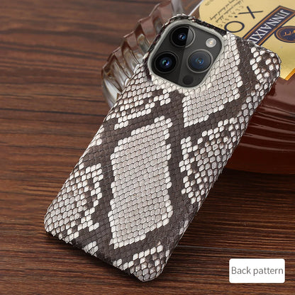 100% Genuine python Leather Phone Case For iPhone