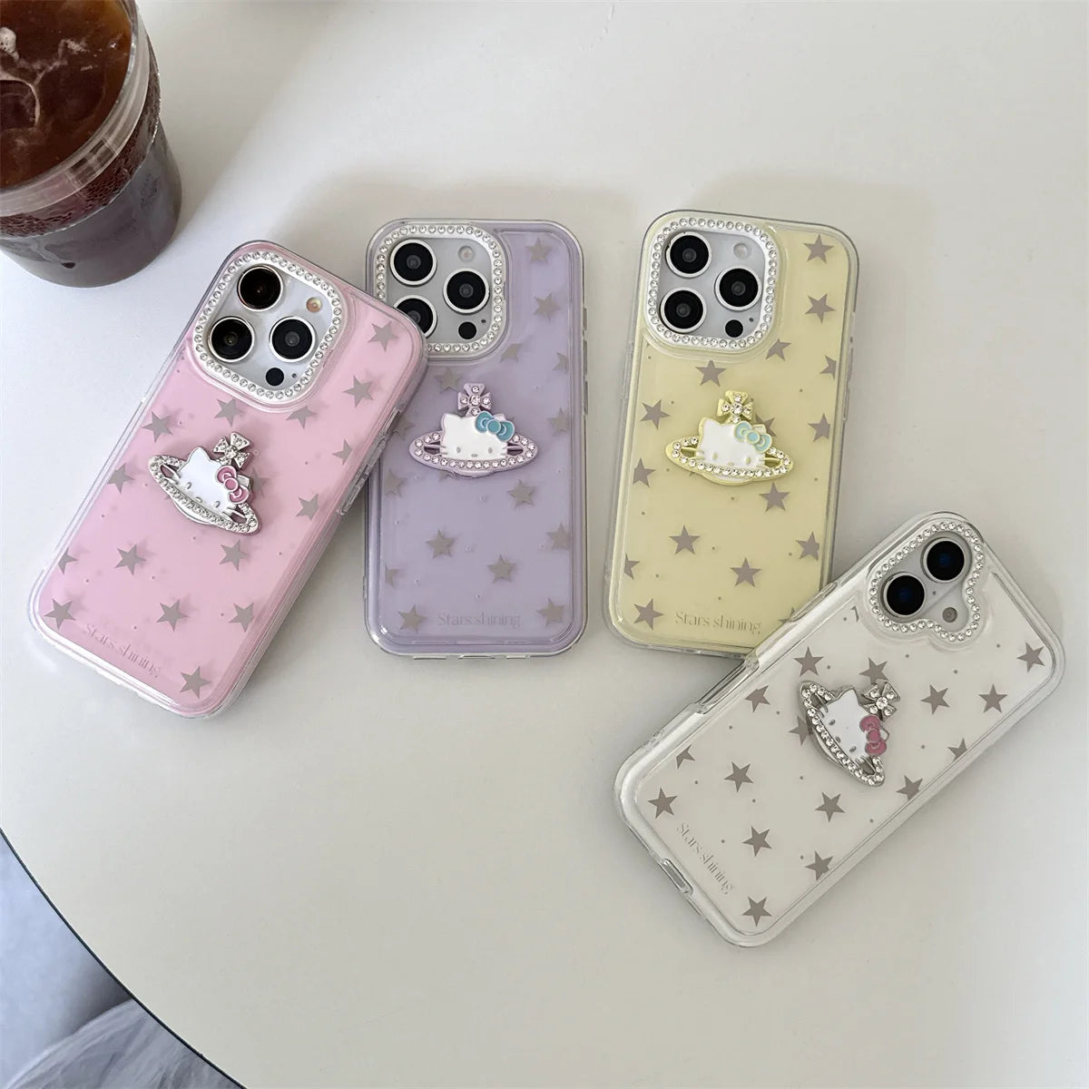 Cute Cartoon And Fashionable HelloKitty Stars Phone Case For iPhone