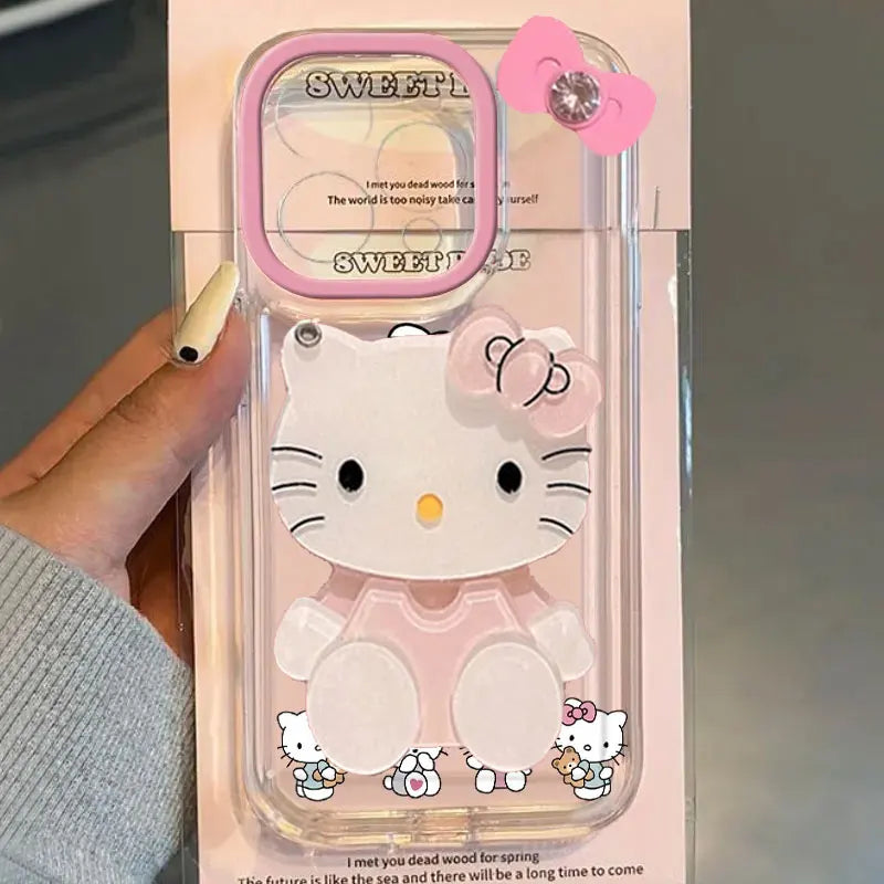 Hello Kitty Bow Bear Cute Phone Case For iPhone