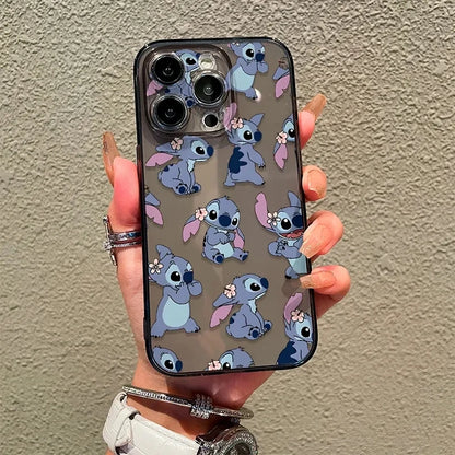 Stitch Full Screen Shy Cute Phone Case For iPhone