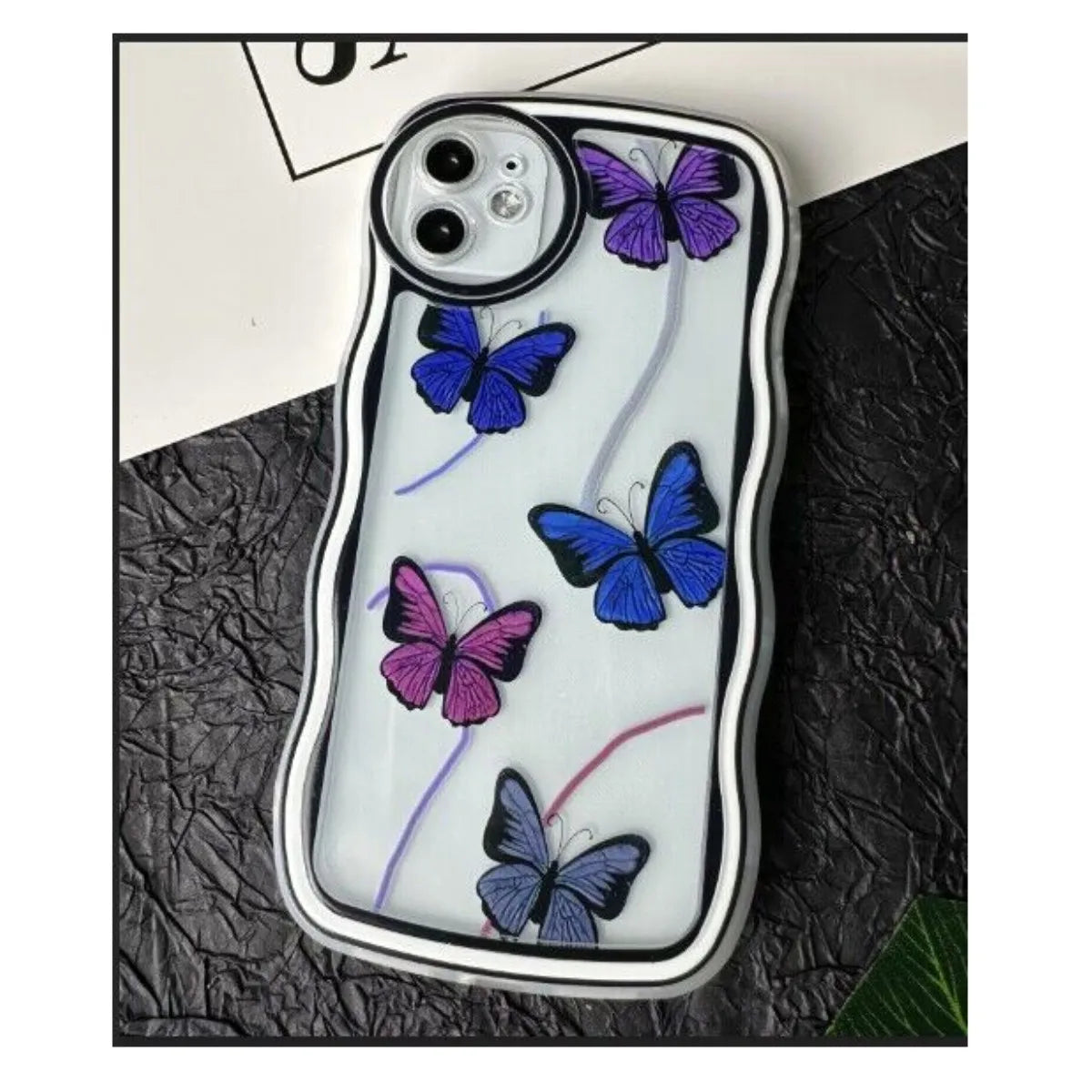 Flower Wave Edge Soft Clear TPU Cover Case for IPhone Case