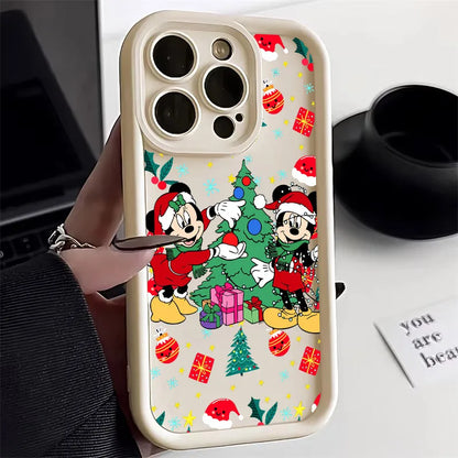 Mickey Minnie Christmas Soft Silicone Case For iPhone