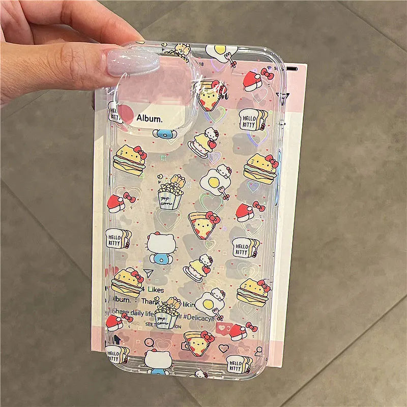 Hello Kitty Bow Stand Cake Cute Phone Case For iPhone