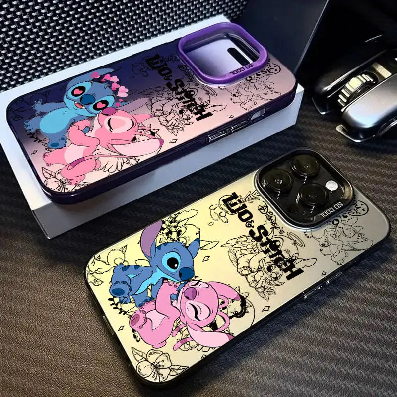 Disney Stitch Angel Cute Phone Case For iPhone