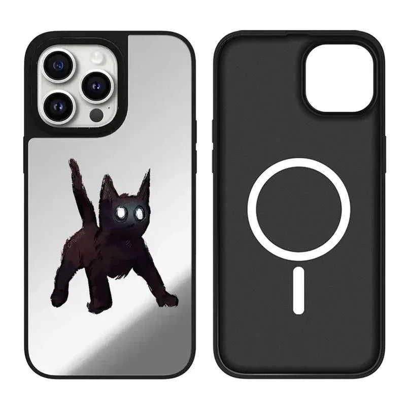 Cartoon Bear Shadow Mirror Phone Case