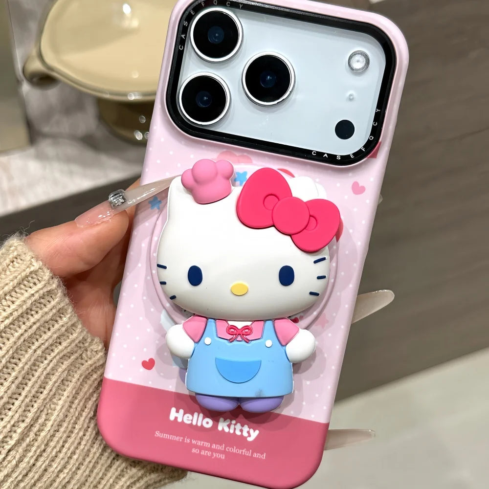 Simple Cute Pink Color Magnetic Phone Case For iPhone