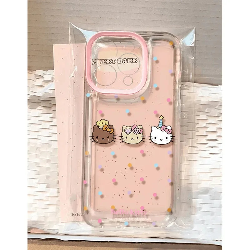 Hello Kitty Wave Point Kawaii Phone Case For iPhone