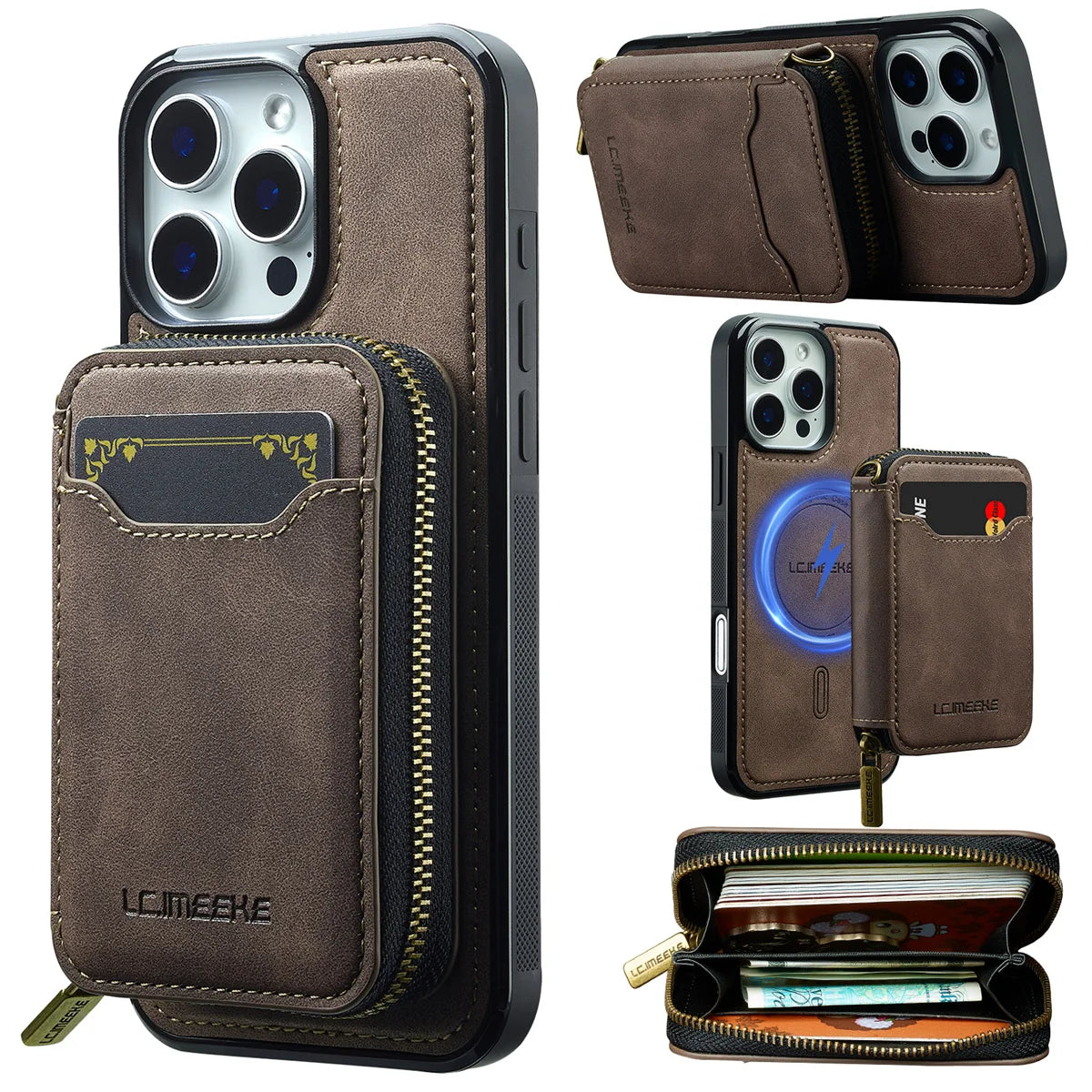 For Magsafe Magnetic Leather Phone Case For iPhone