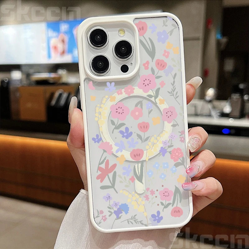 Cute Flower Pattern Phone Case For iPhone