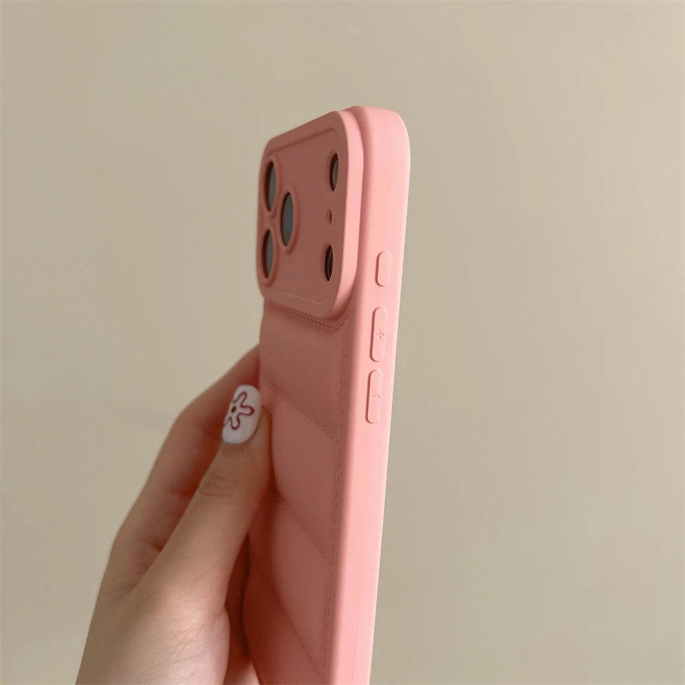 Soft Down Jacket Silicone Case For iPhone