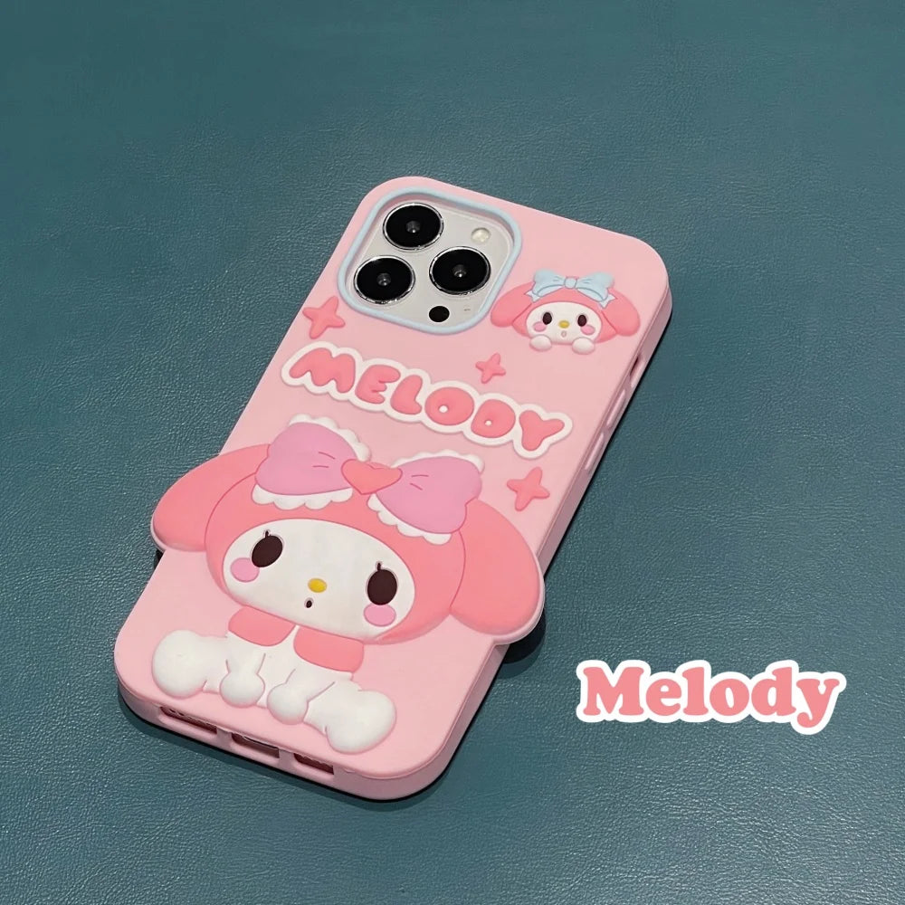 3D Sanrio Star Melody Cartoon Phone Case  For iPhone