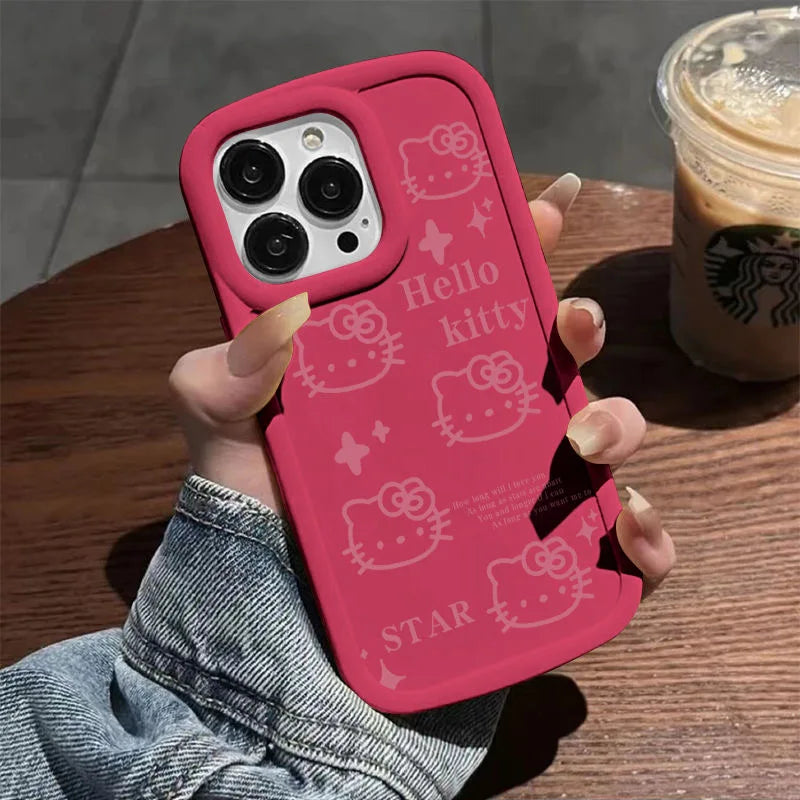 Hello Kitty Full Screen Star Phone Case For iPhone