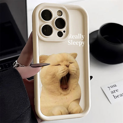 Funny Cute Cat Animal Case For iPhone