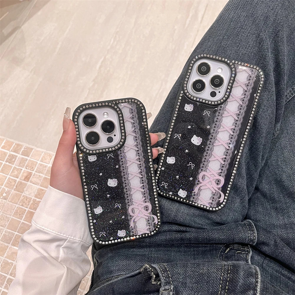 Black Lace Pattern Phone Case