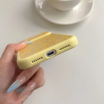 Korean Lemon Yellow Full Screen Cute Cartoon Sanrio KT Shockproof Phone Case For iPhone