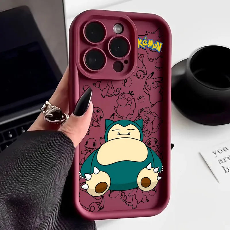 Snorlax Umbreon Pokemons Anime Soft Silicone Case For iPhone