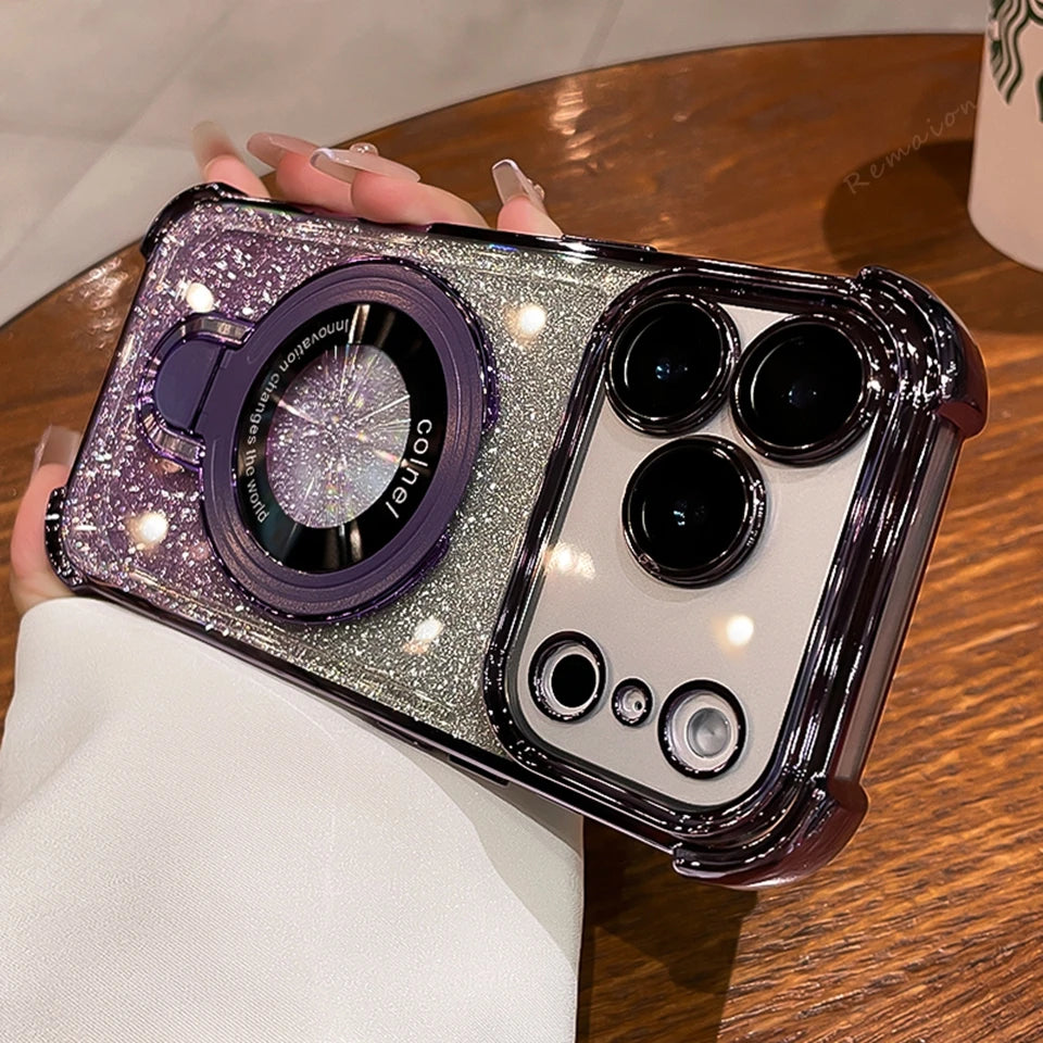 Magnetic Stand Phone Case For iPhone