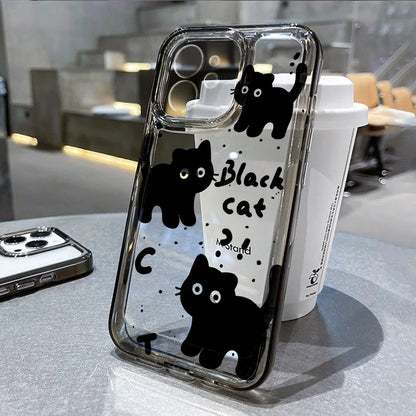 Black Cat Liquid Silicone Phone Case