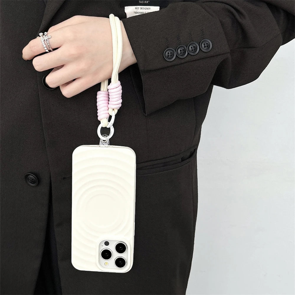 Water Ripple Silicone Circular Pattern For Magsafe Phone Case