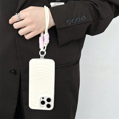 Water Ripple Silicone Circular Pattern For Magsafe Phone Case